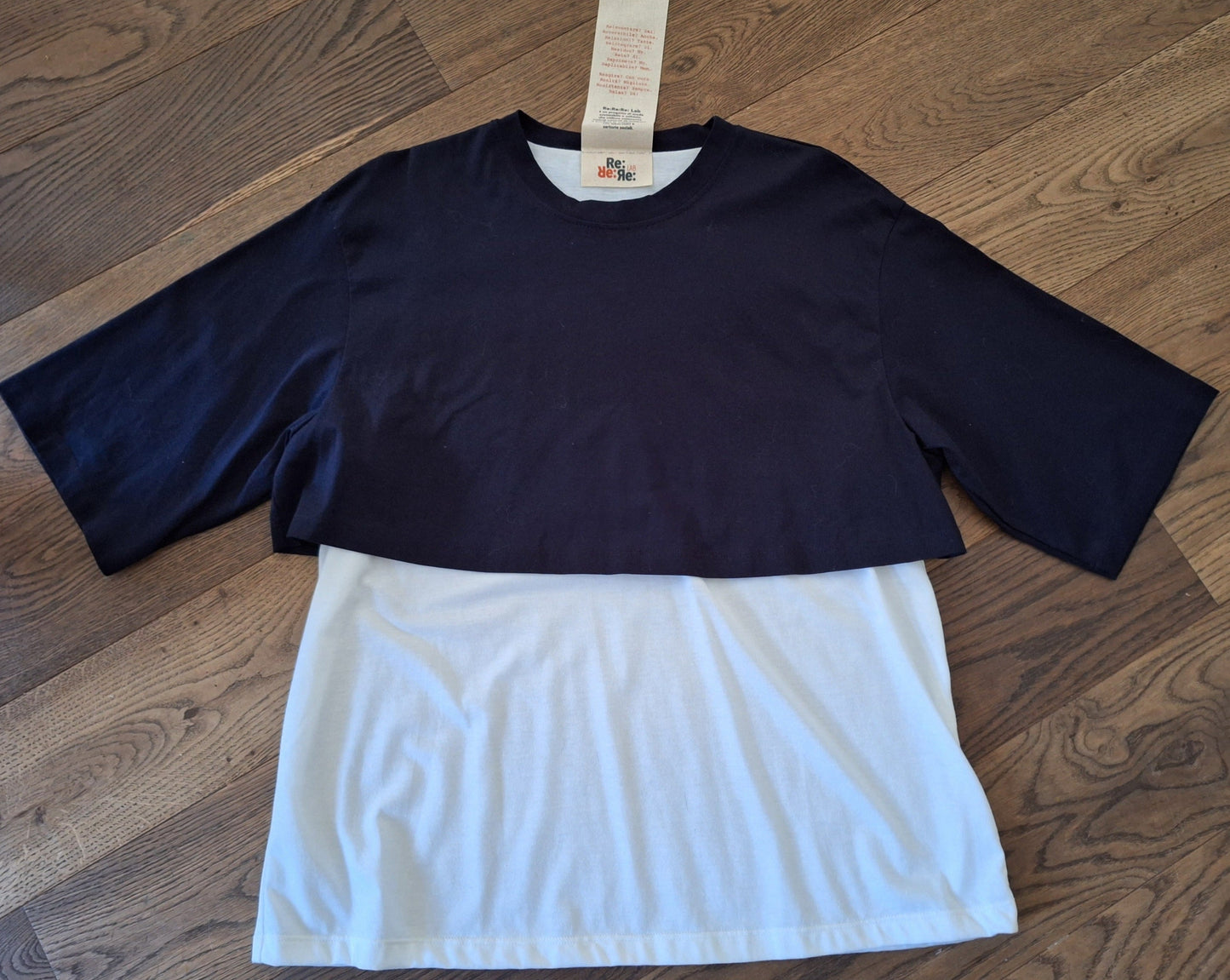 T-shirt Over bicolore doppia Mod. Re-lax