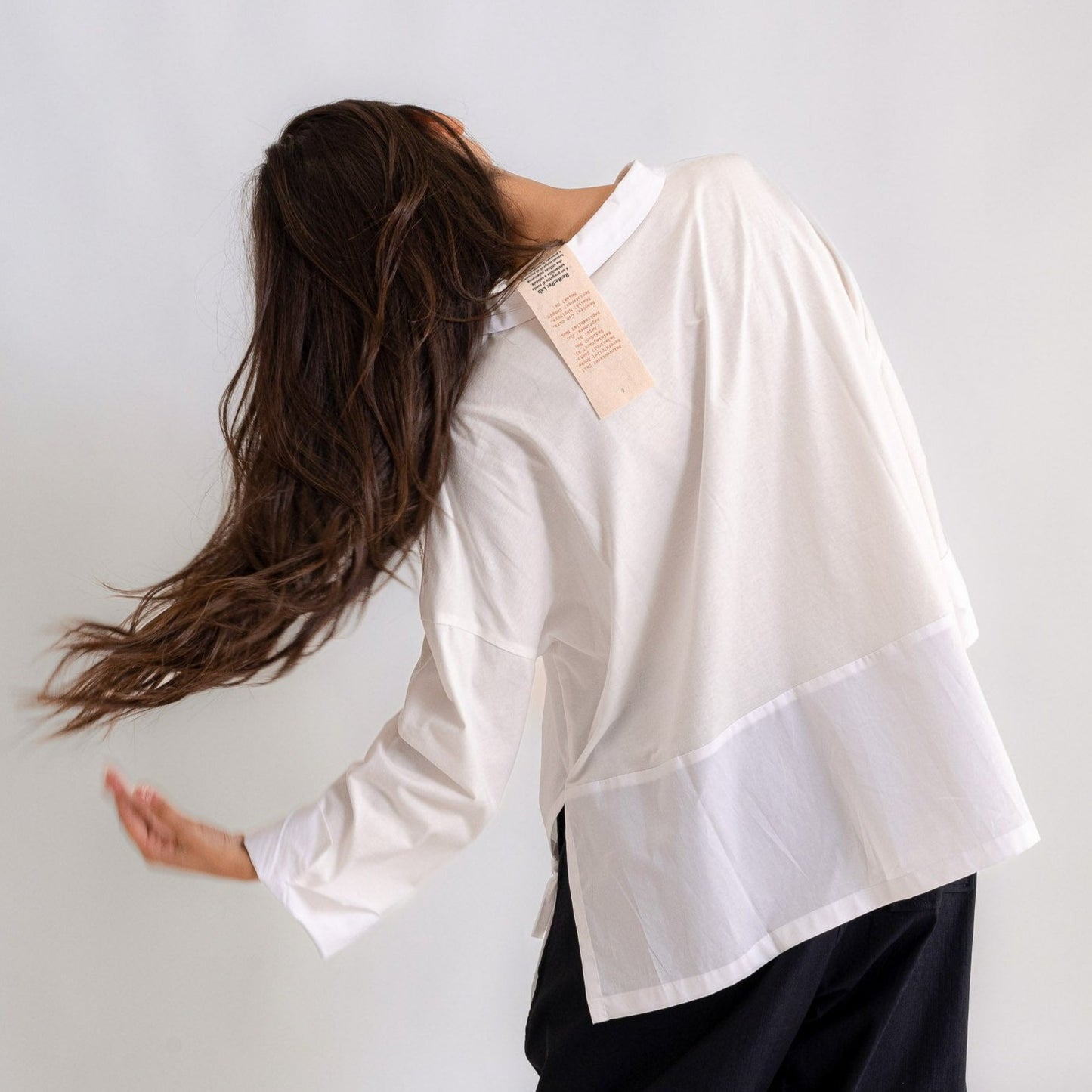 Camicia mod. Re:becca Over con bottoni e coulisse