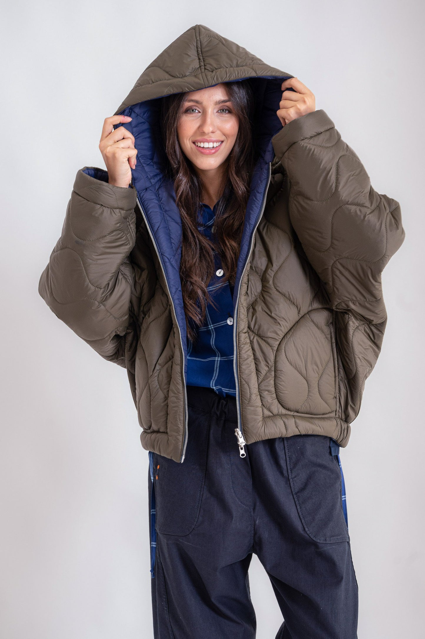Bomber Re-gista cappuccio reversibile