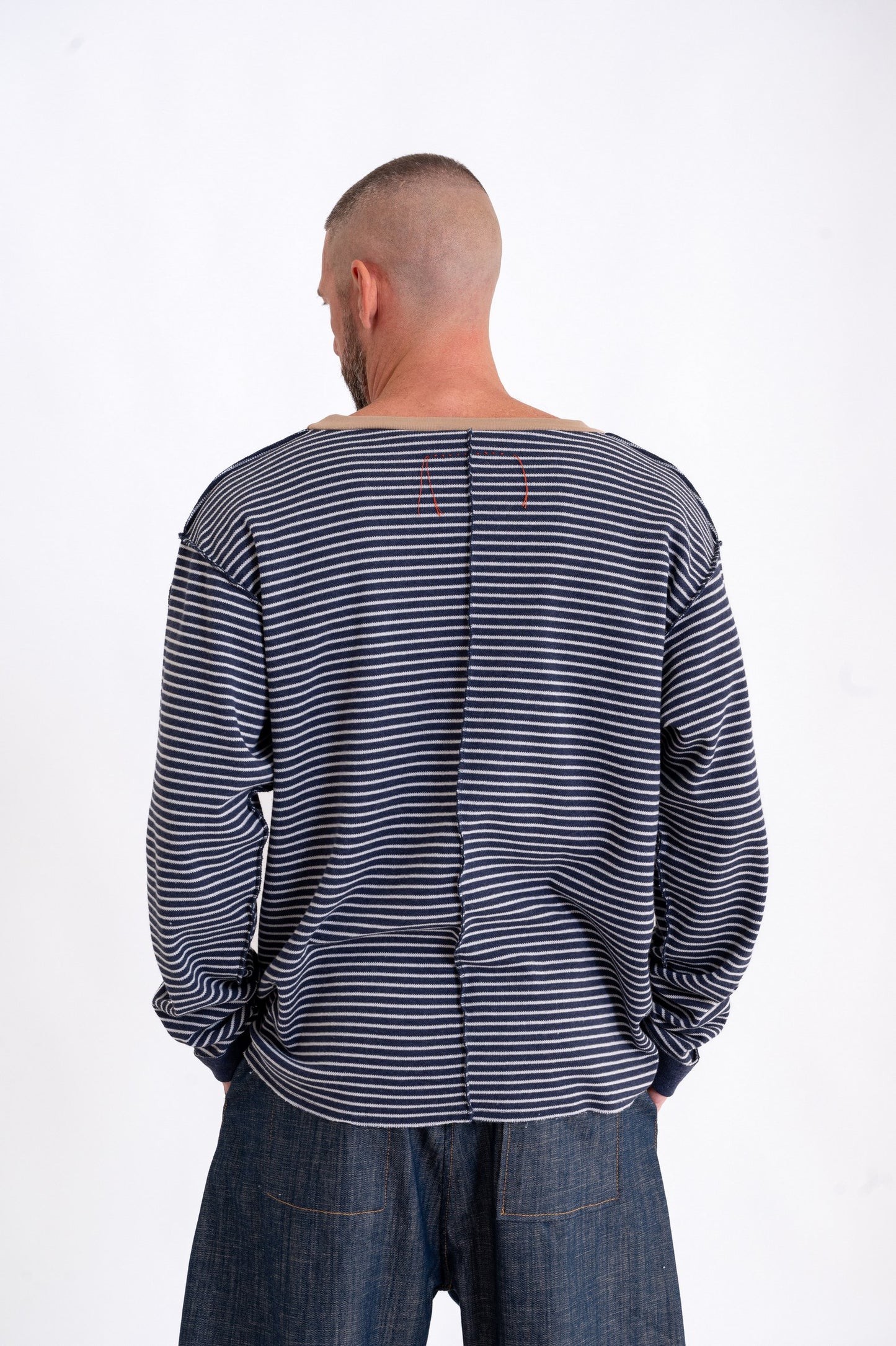T-SHIRT M/L RE:ALISTA RIGATA DOUBLE FACE