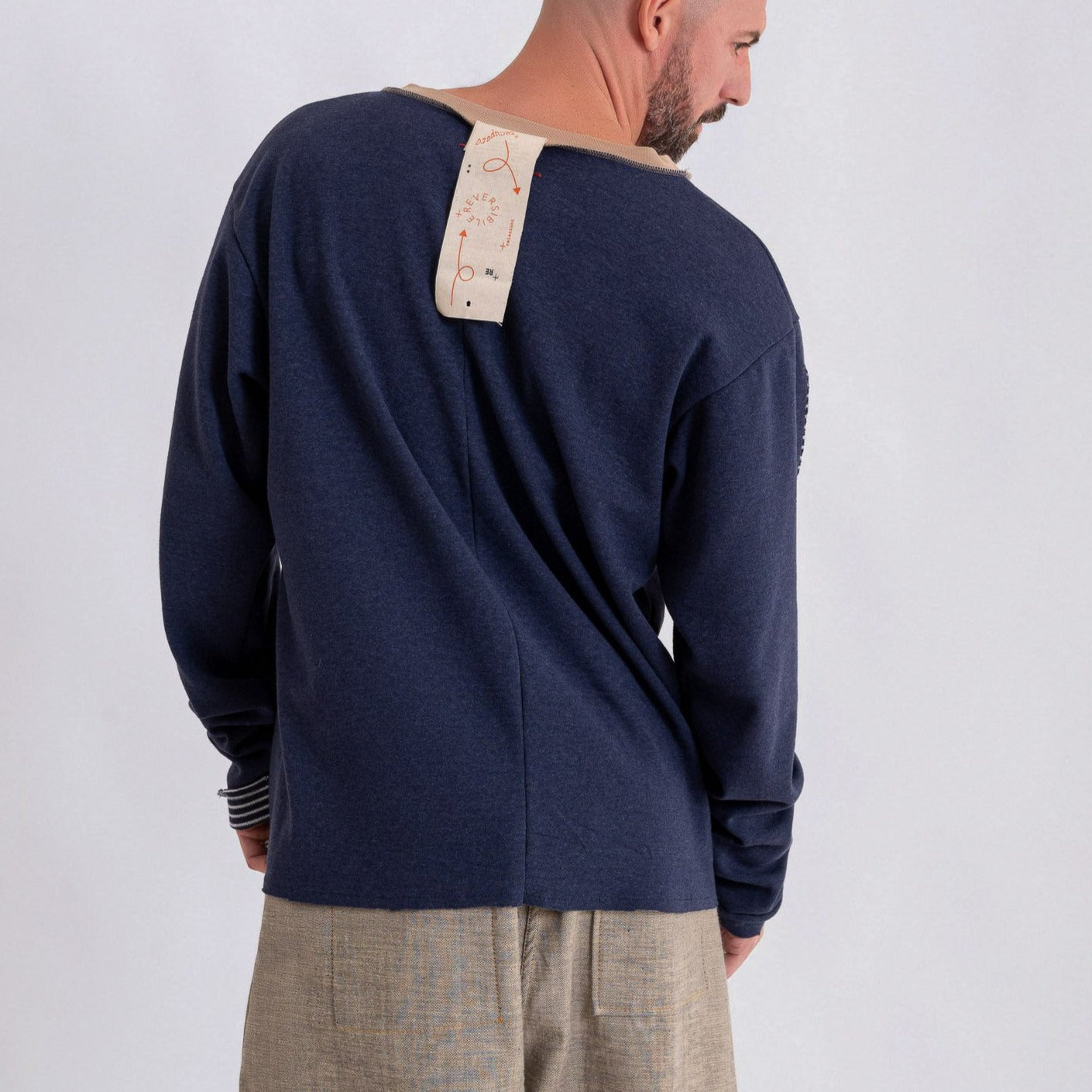 T-SHIRT M/L RE:ALISTA RIGATA DOUBLE FACE