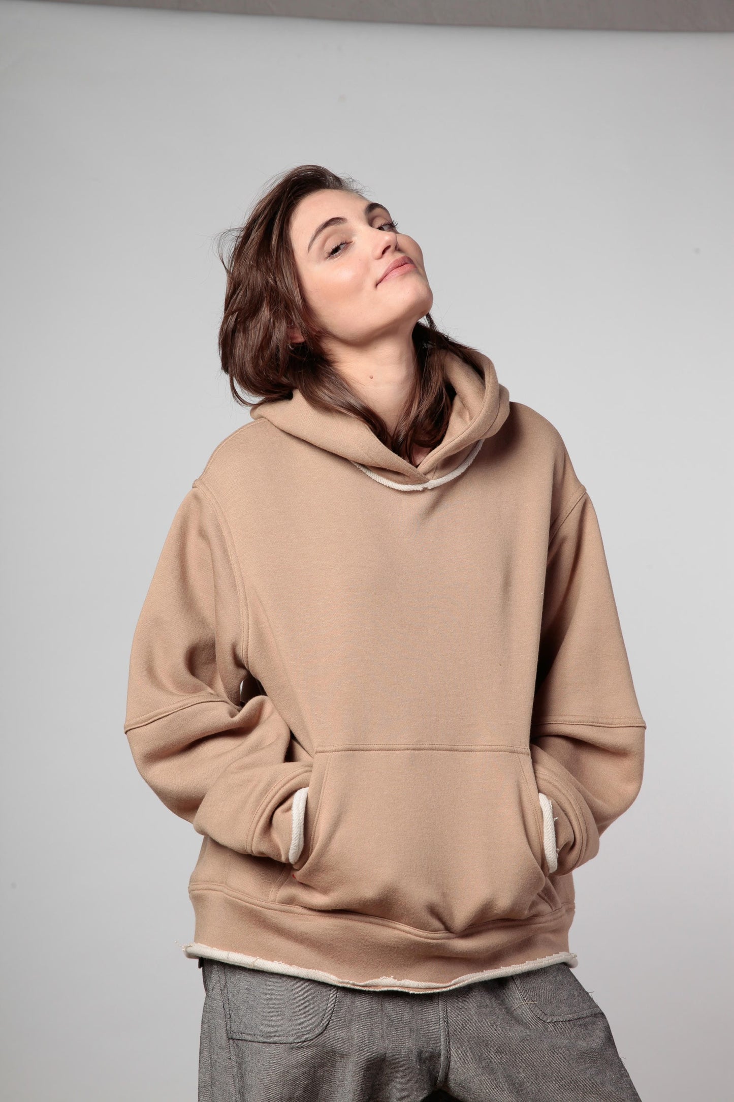 Re:form Felpa cappuccio over Double - face