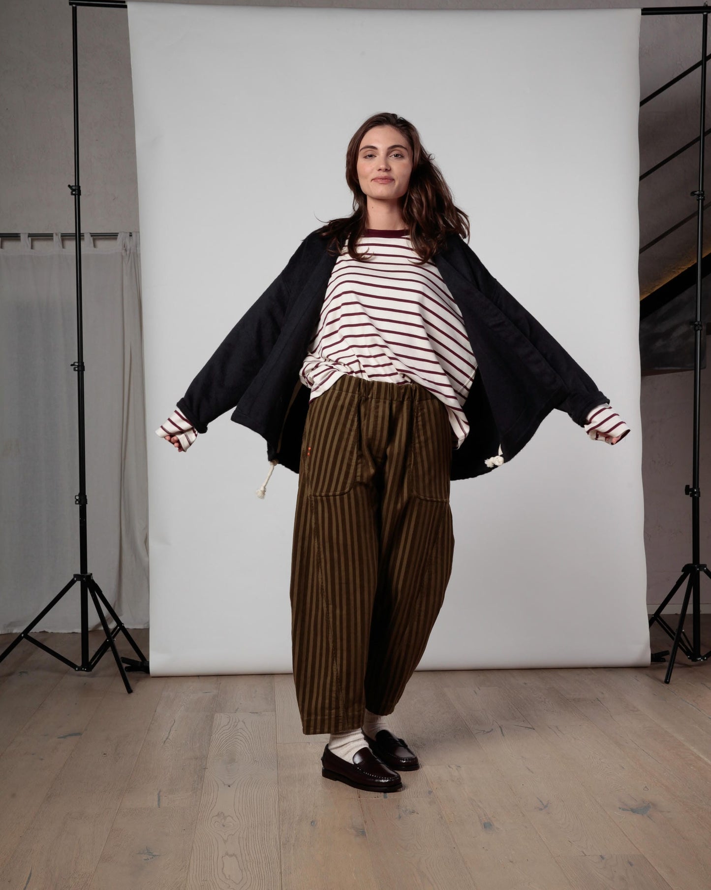 Re-reversibile - pantalone Balloon in velluto costa larga