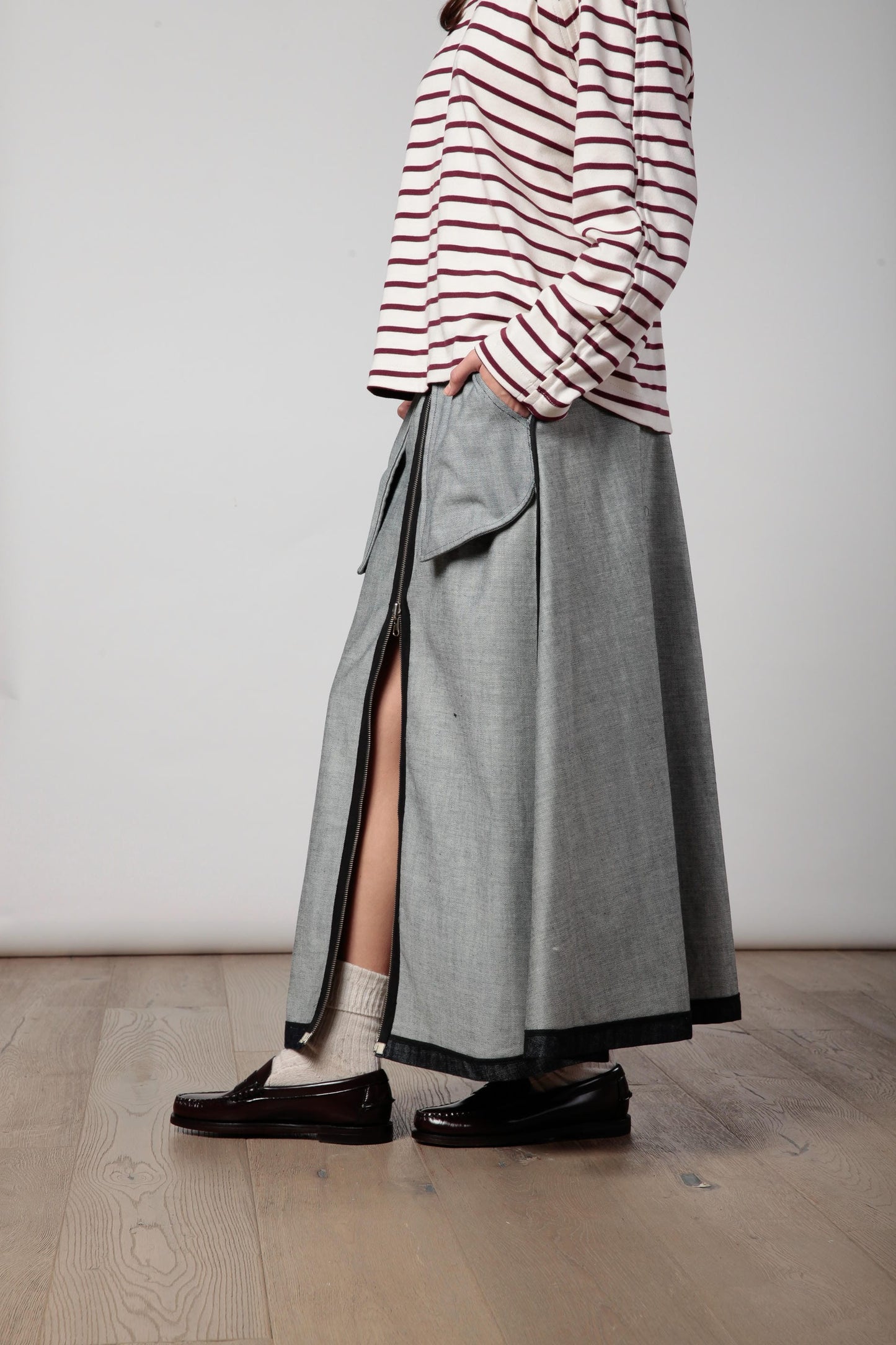 Re:mira gonna in Denim double-face