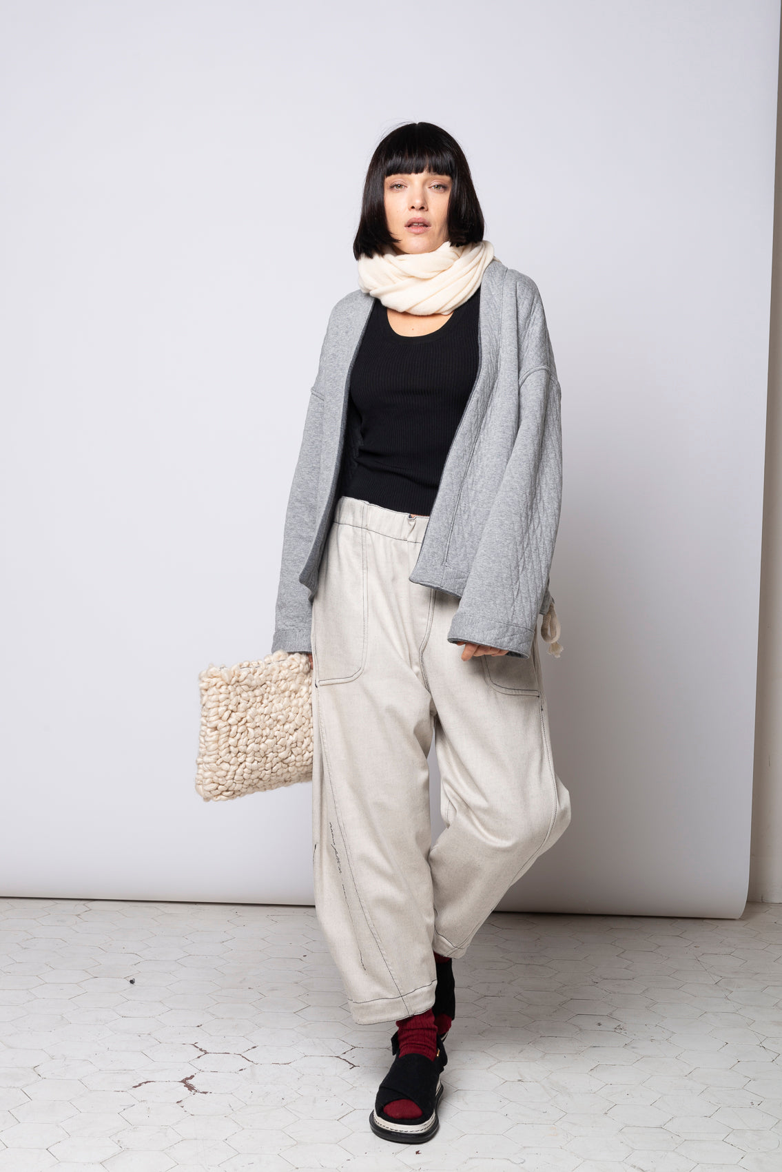 KIMONO IN FELPA MATELASSE' DOUBLE FACE MOD. RE:IKI