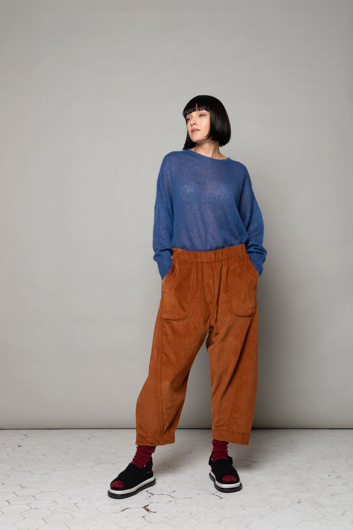 Pantalone Ballon in velluto a coste Double face Mod. Re:versibile