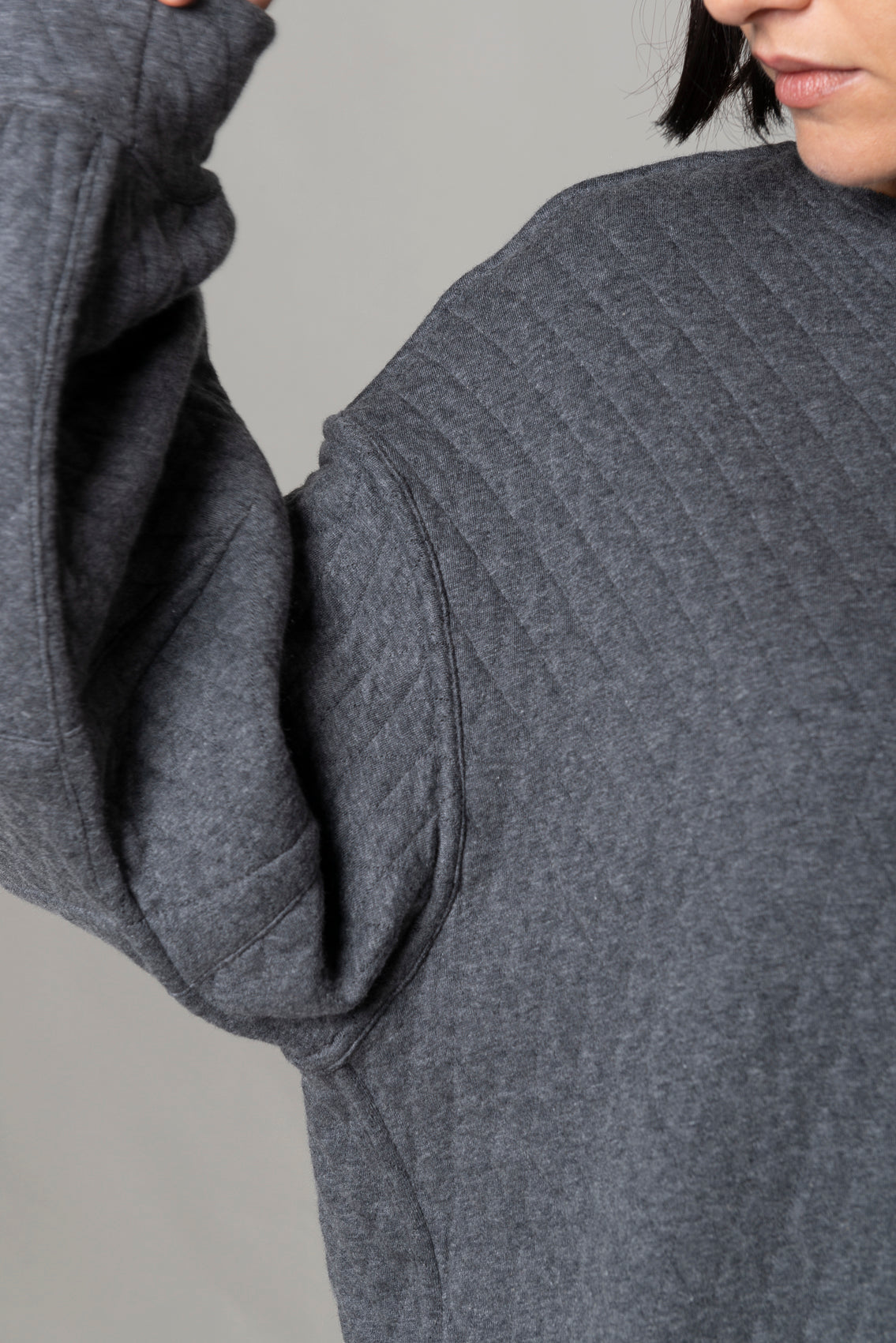 Re:cycle Felpa double-face matelassè cotone e cachemire