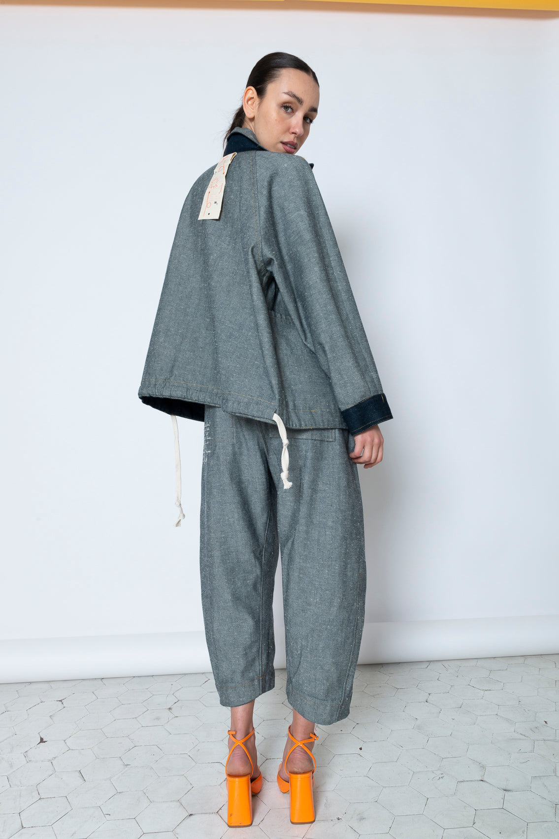 GIACCA DENIM DOUBLE FACE CON ZIP MOD. RE:DO