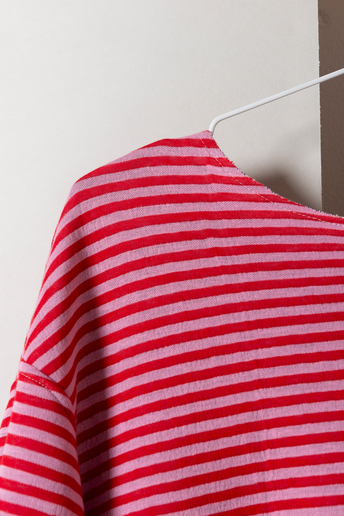 FELPA A RIGHE CON ZIP DOUBLE FACE MOD. RE:CYCLE