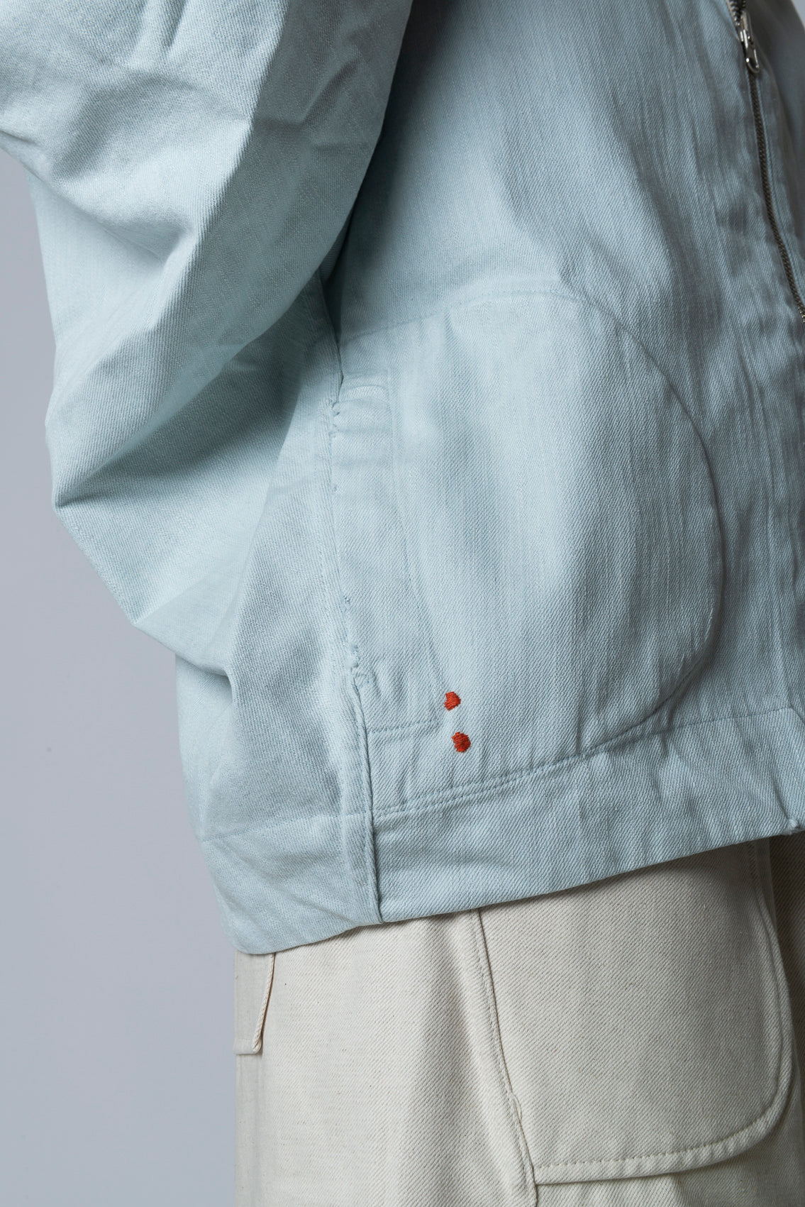 Giacca bomber Mod. Re-plica in denim Reversibile