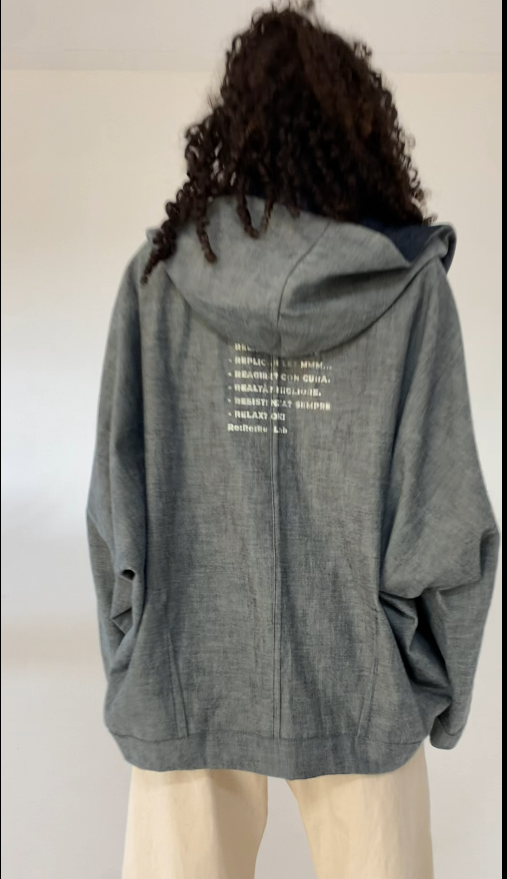 Giacca bomber Mod. Re-plica in denim Reversibile