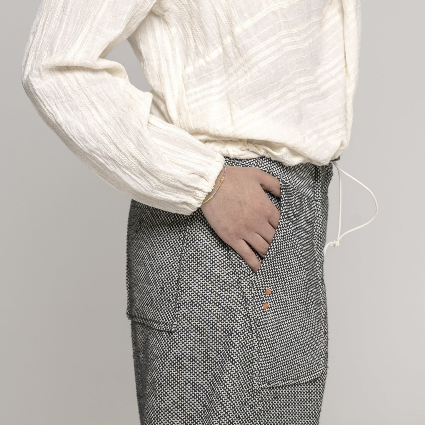 Pantalone Balloon Re-versibile bottonato