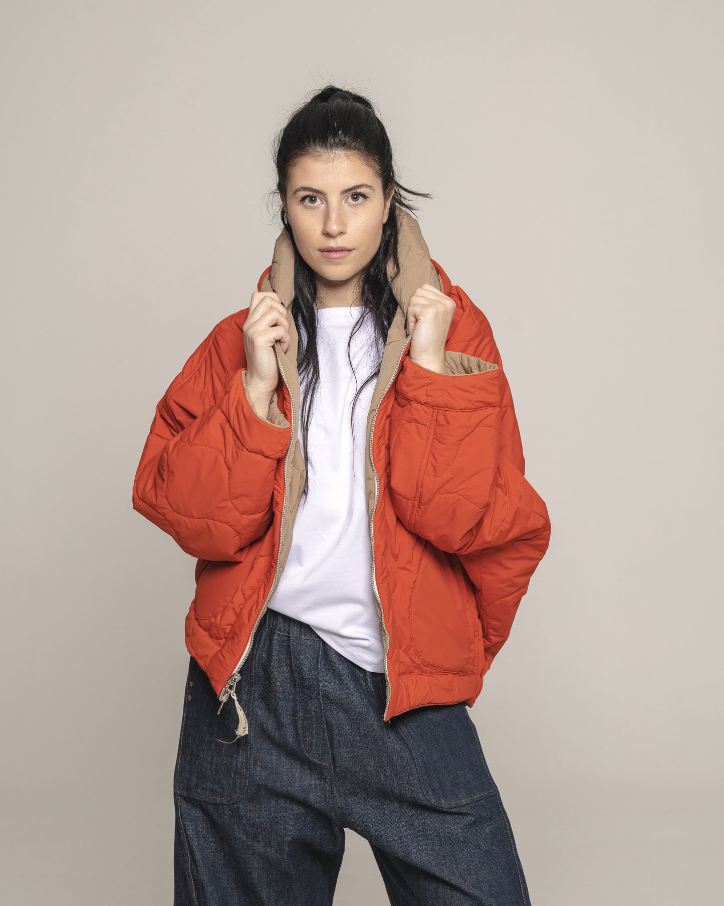 Bomber Re-gista cappuccio reversibile