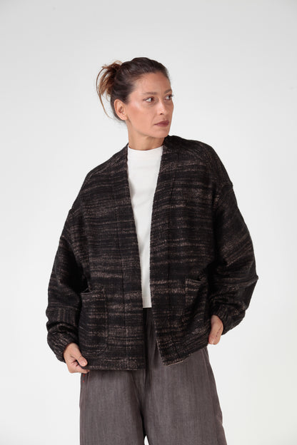 RE:SISTO Giacca kimono reversibile in felpa double face
