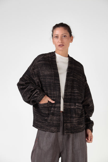 RE:SISTO Giacca kimono reversibile in felpa double face