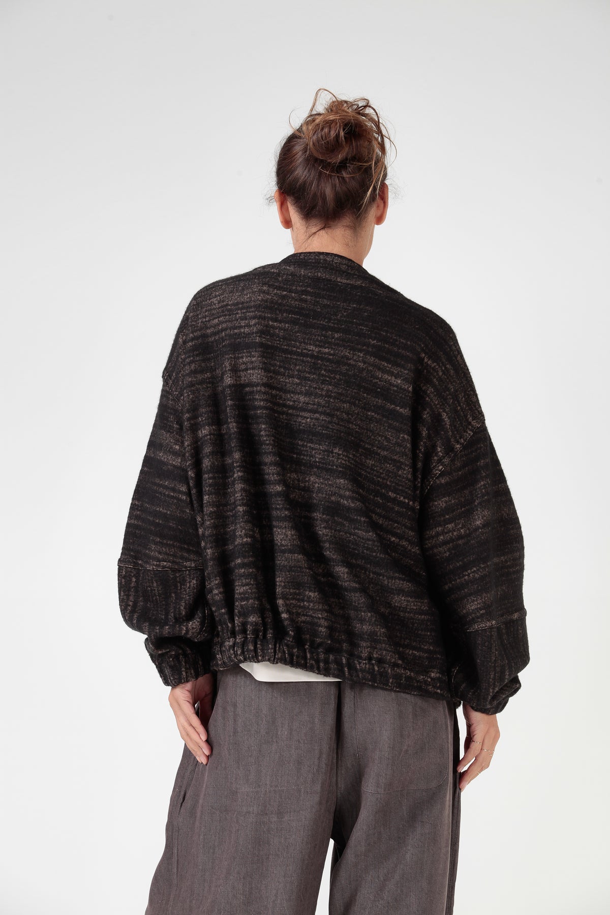 RE:SISTO Giacca kimono reversibile in felpa double face
