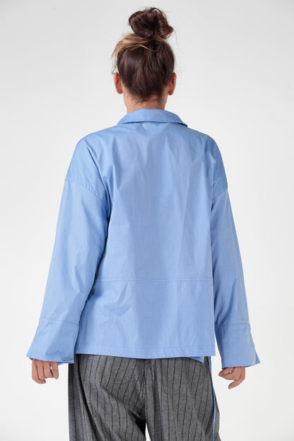 RE:BECCA— Camicia oversize in cotone e dettagli sartoriali