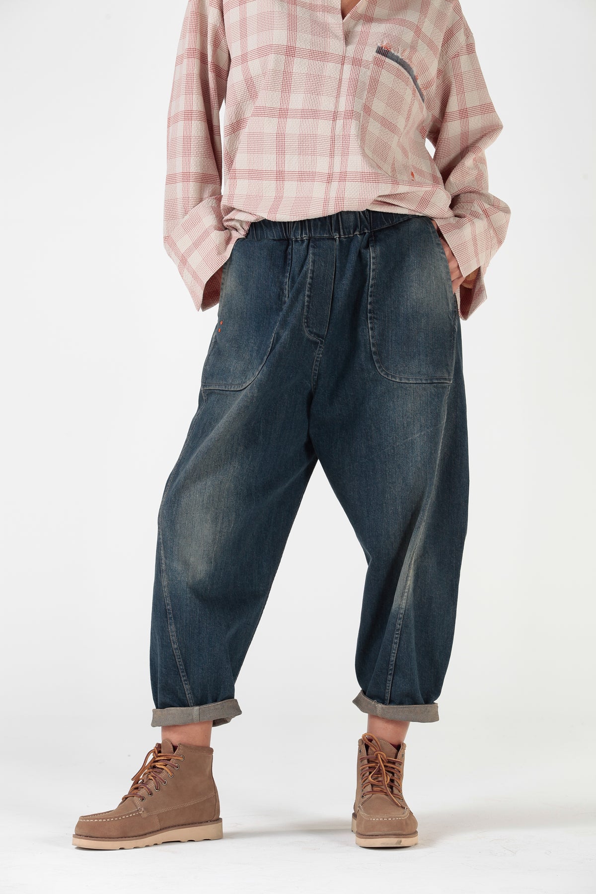 Re-reversibile - Pantalone Balloon — Denim reversibile