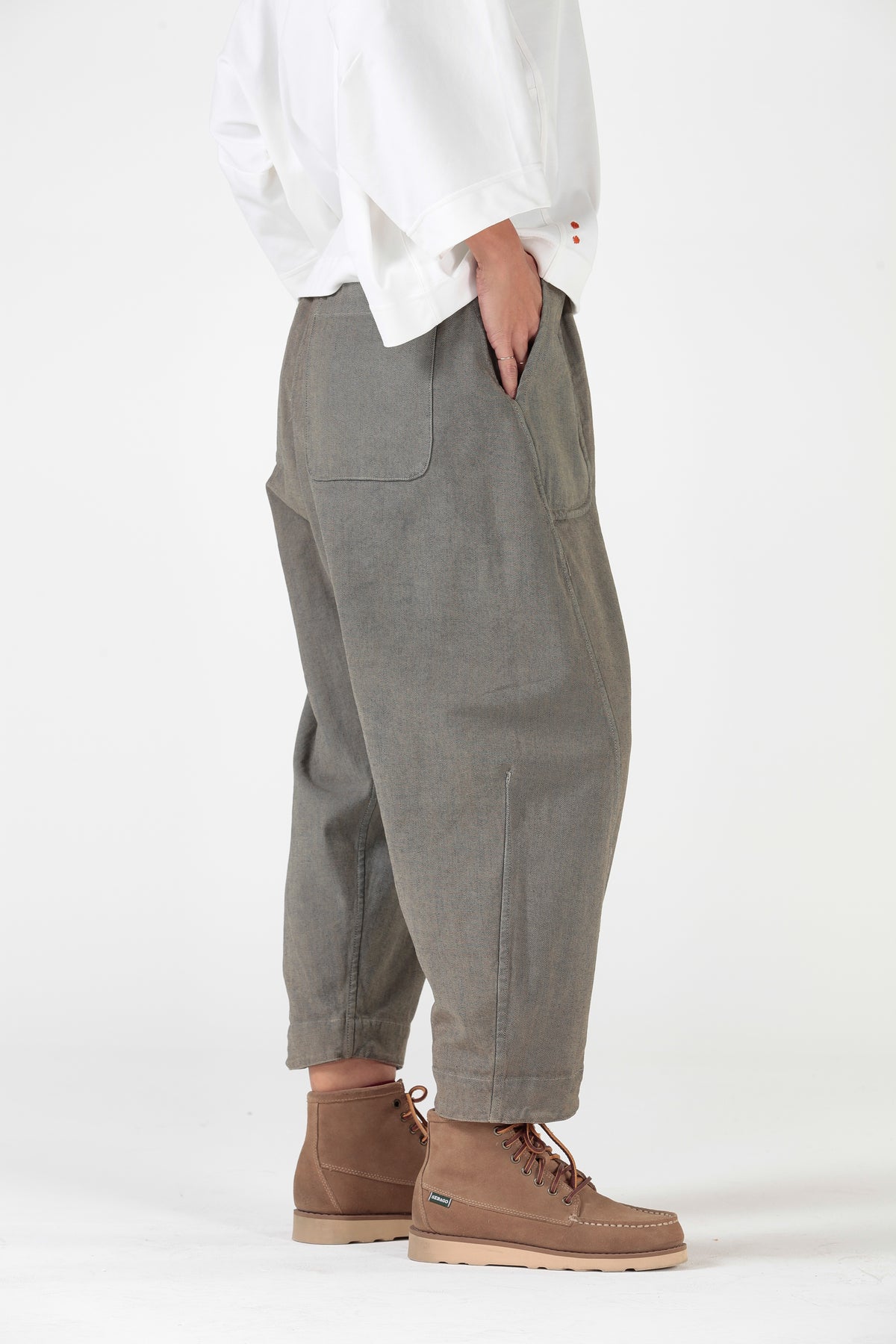 Re-reversibile - Pantalone Balloon — Denim reversibile