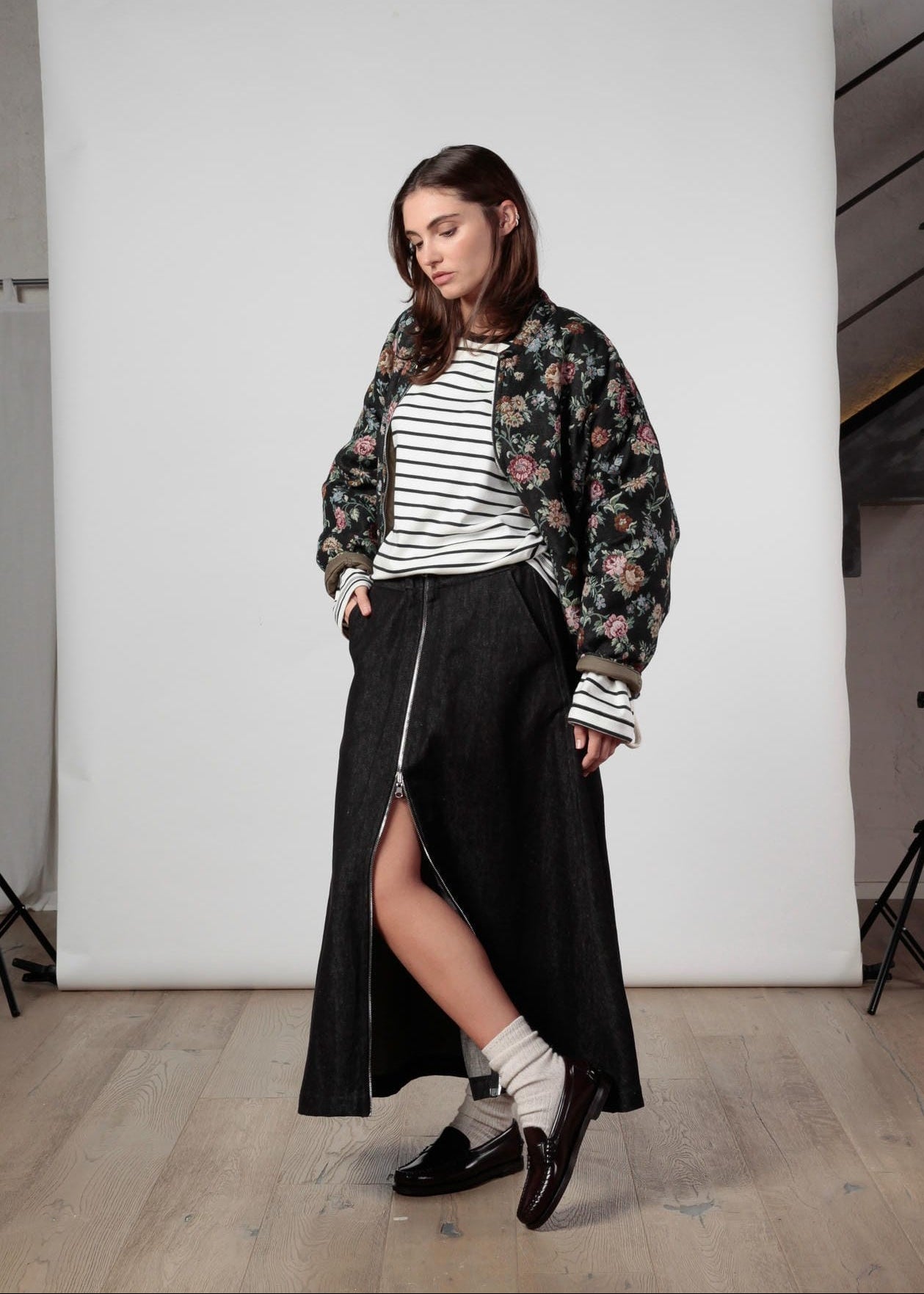 Re:mira gonna in Denim double-face