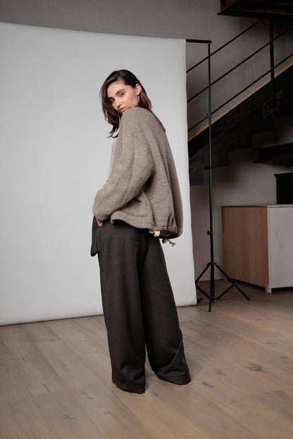 Re:sisto Giacca Kimono con tasche Double-face