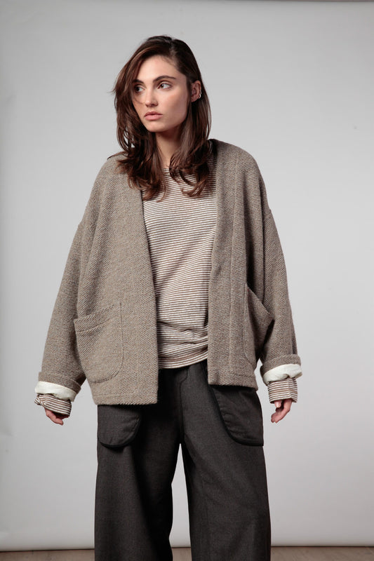 Re:sisto Giacca Kimono con tasche Double-face