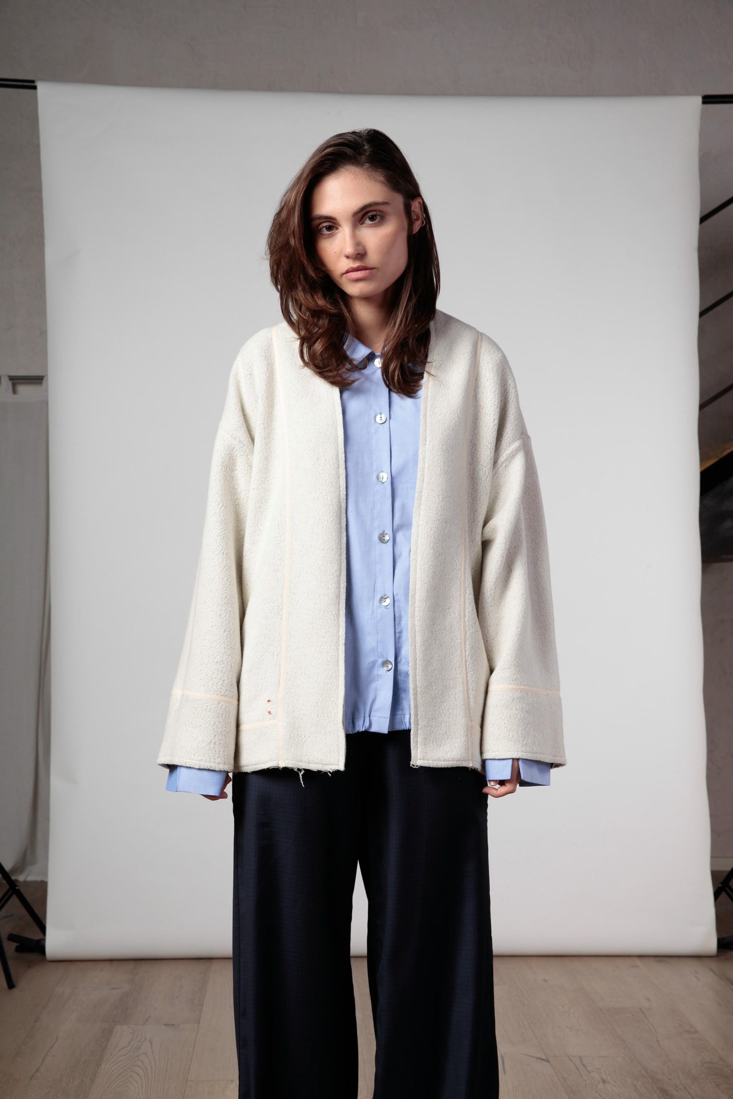 Re:iki kimono in Felpa Double face