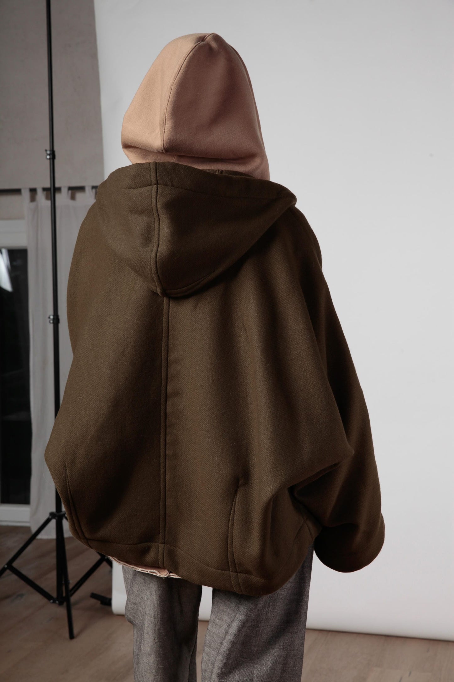 Re:gista giacca Kimono in lana double