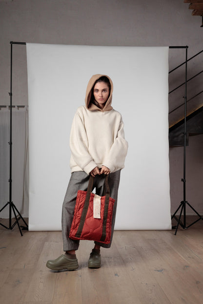 Re:form Felpa cappuccio over Double - face