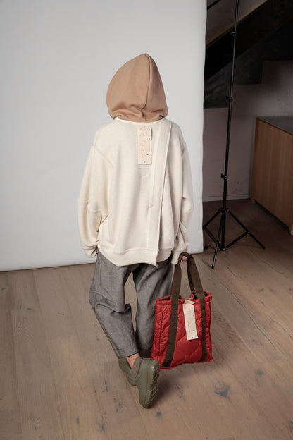 Re:form Felpa cappuccio over Double - face