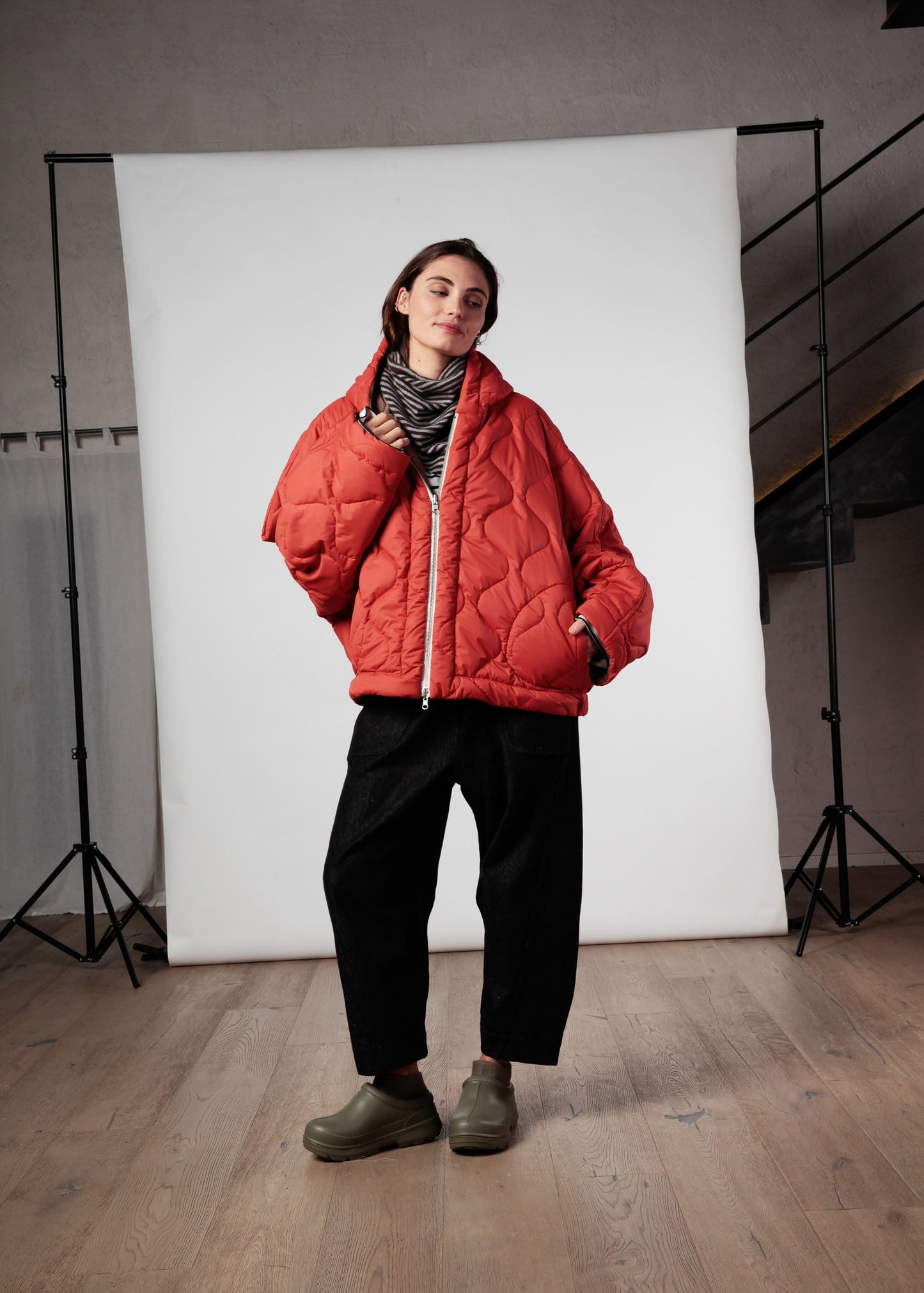 Re-gista Bomber kimono con cappuccio reversibile