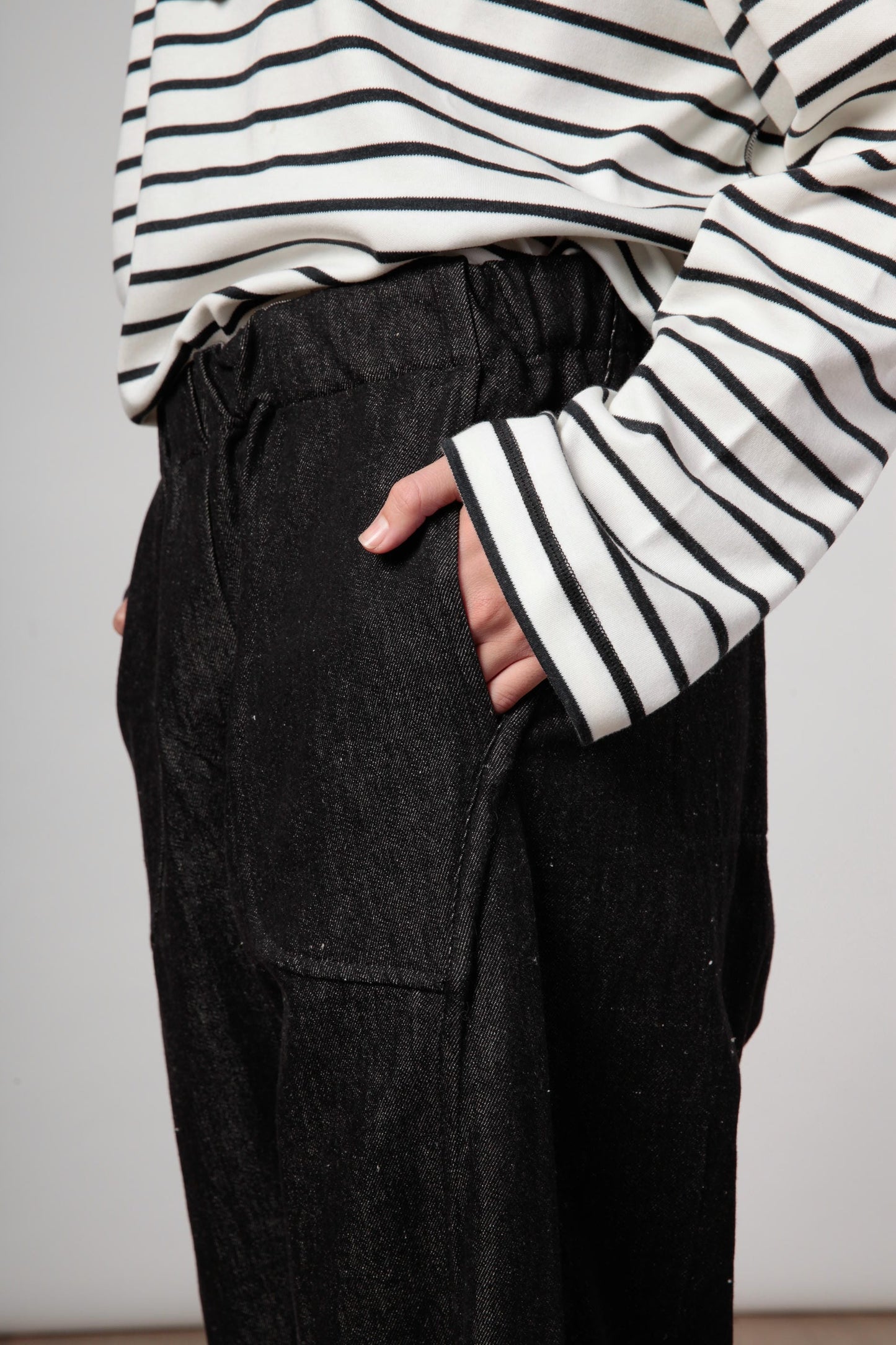 Re-reversibile - pantalone Balloon in denim nero