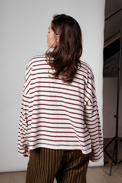 Re:alista T-shirt rigata Double-face