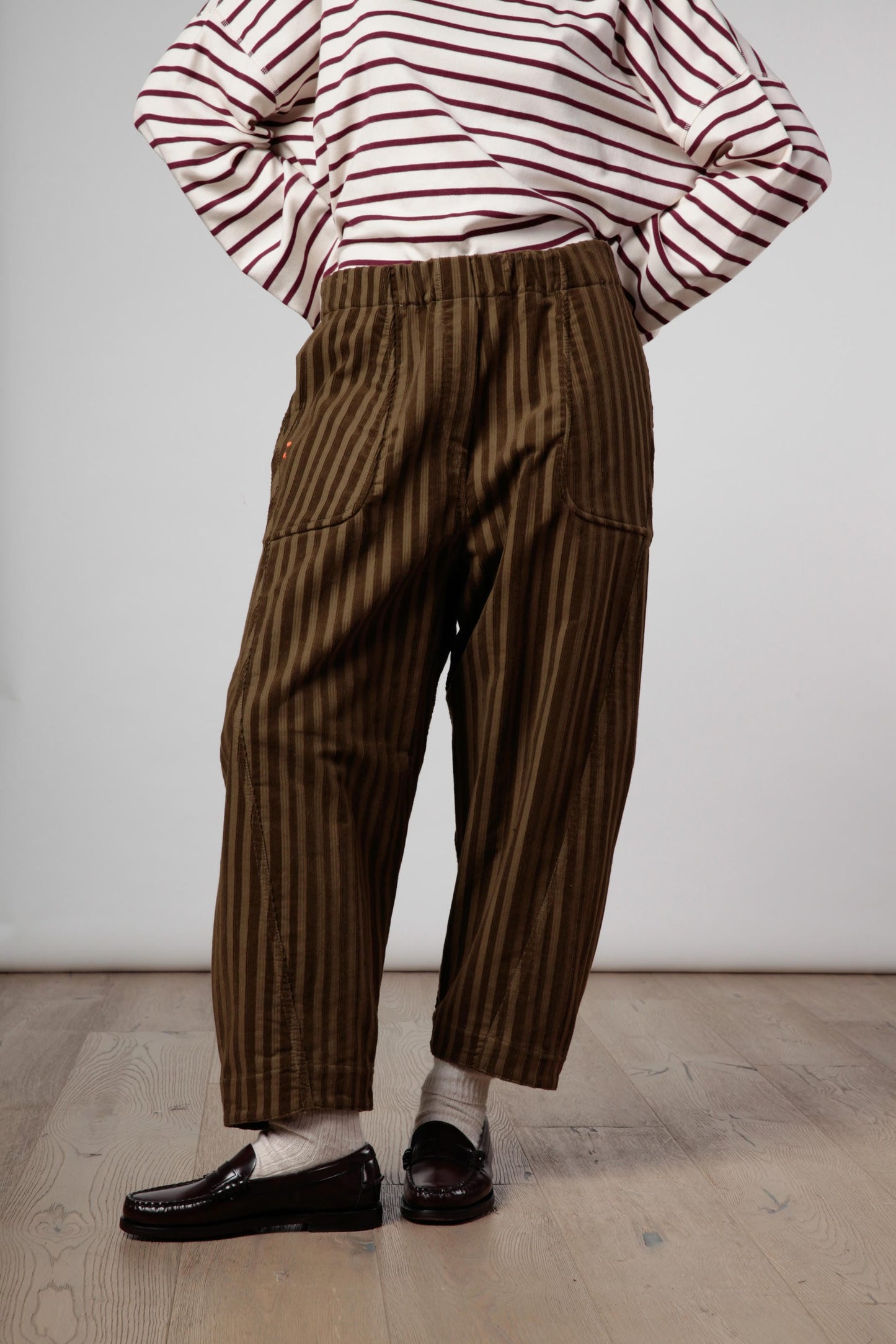 Re-reversibile - pantalone Balloon in velluto costa larga