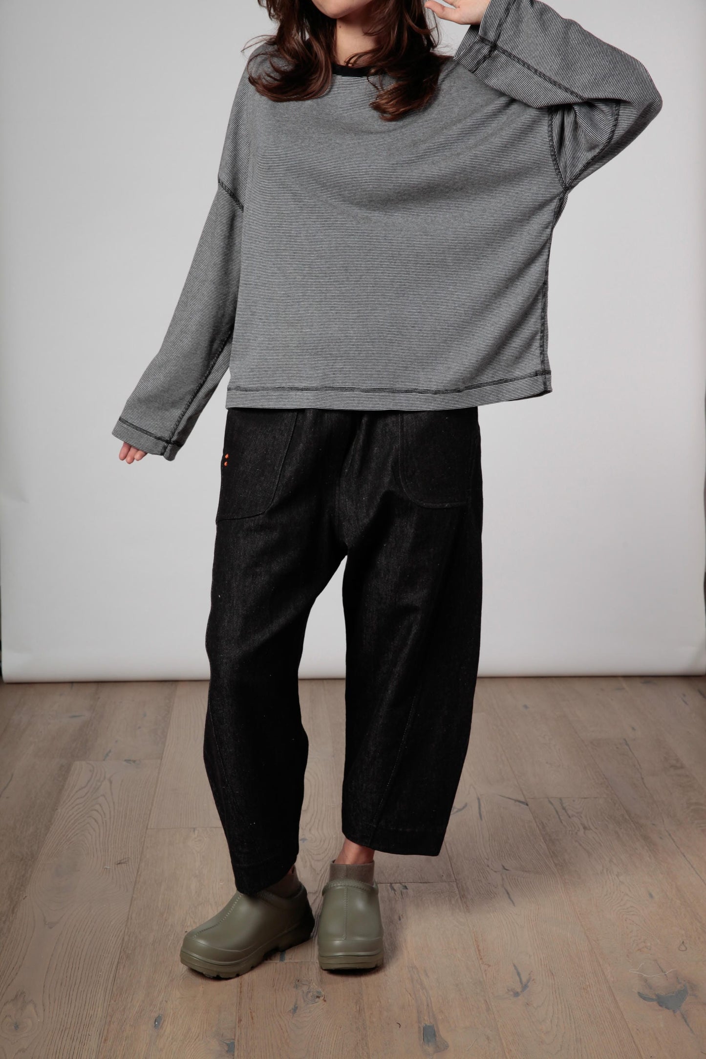 Re:alista T-shirt rigata Double-face