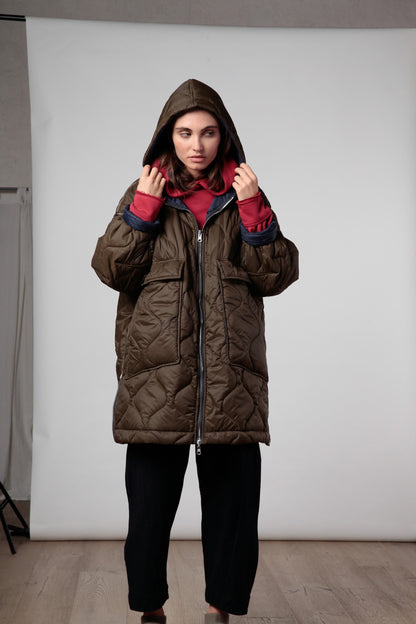 Re:flex Parka  over con cappuccio Double-face