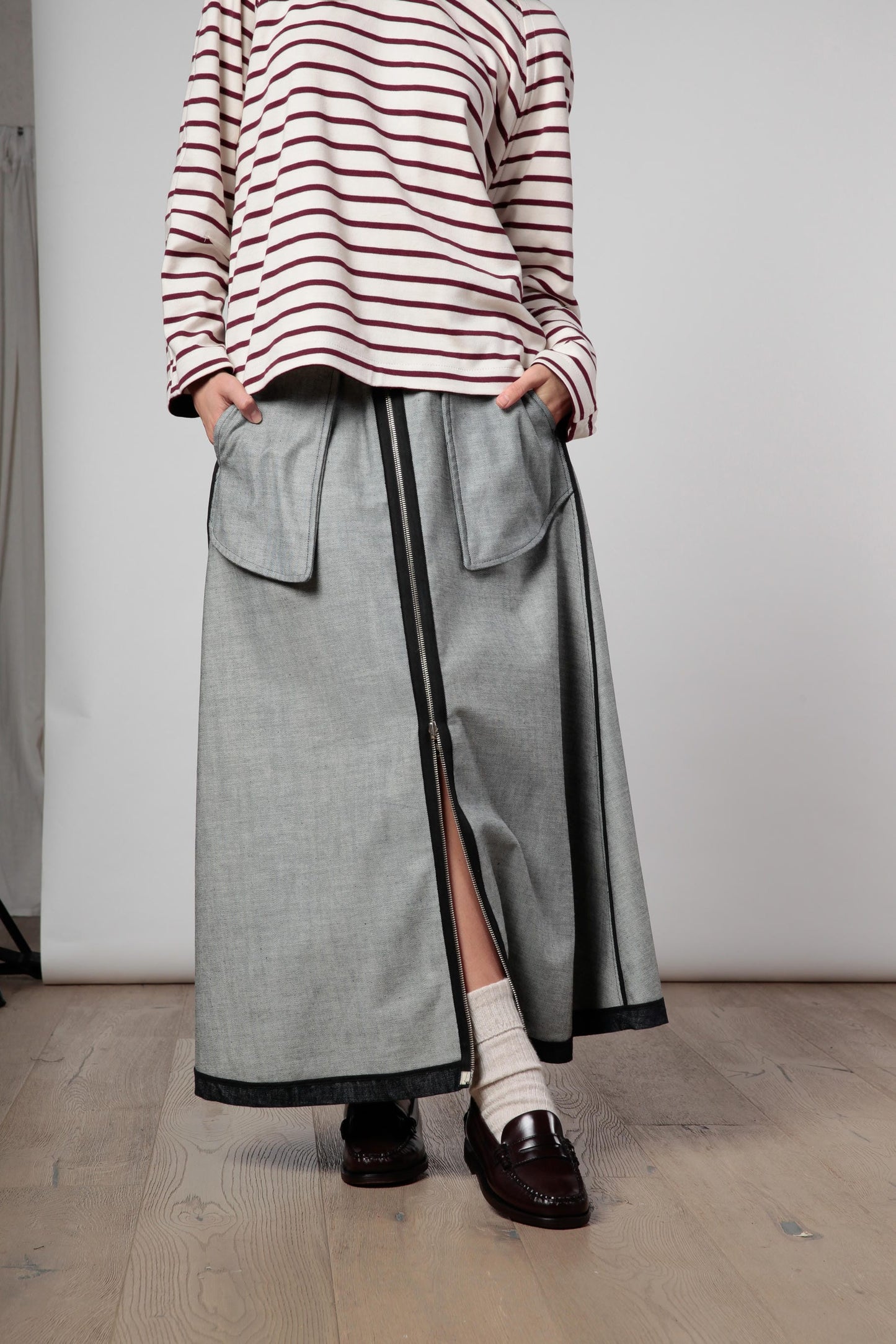 Re:mira gonna in Denim double-face