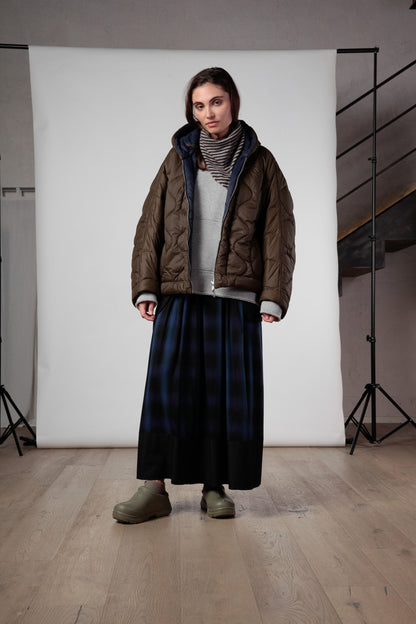 Re-gista bomber kimono con cappuccio reversibile