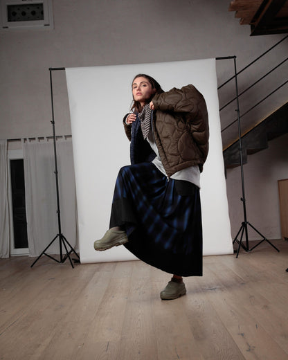 Re-gista bomber kimono con cappuccio reversibile