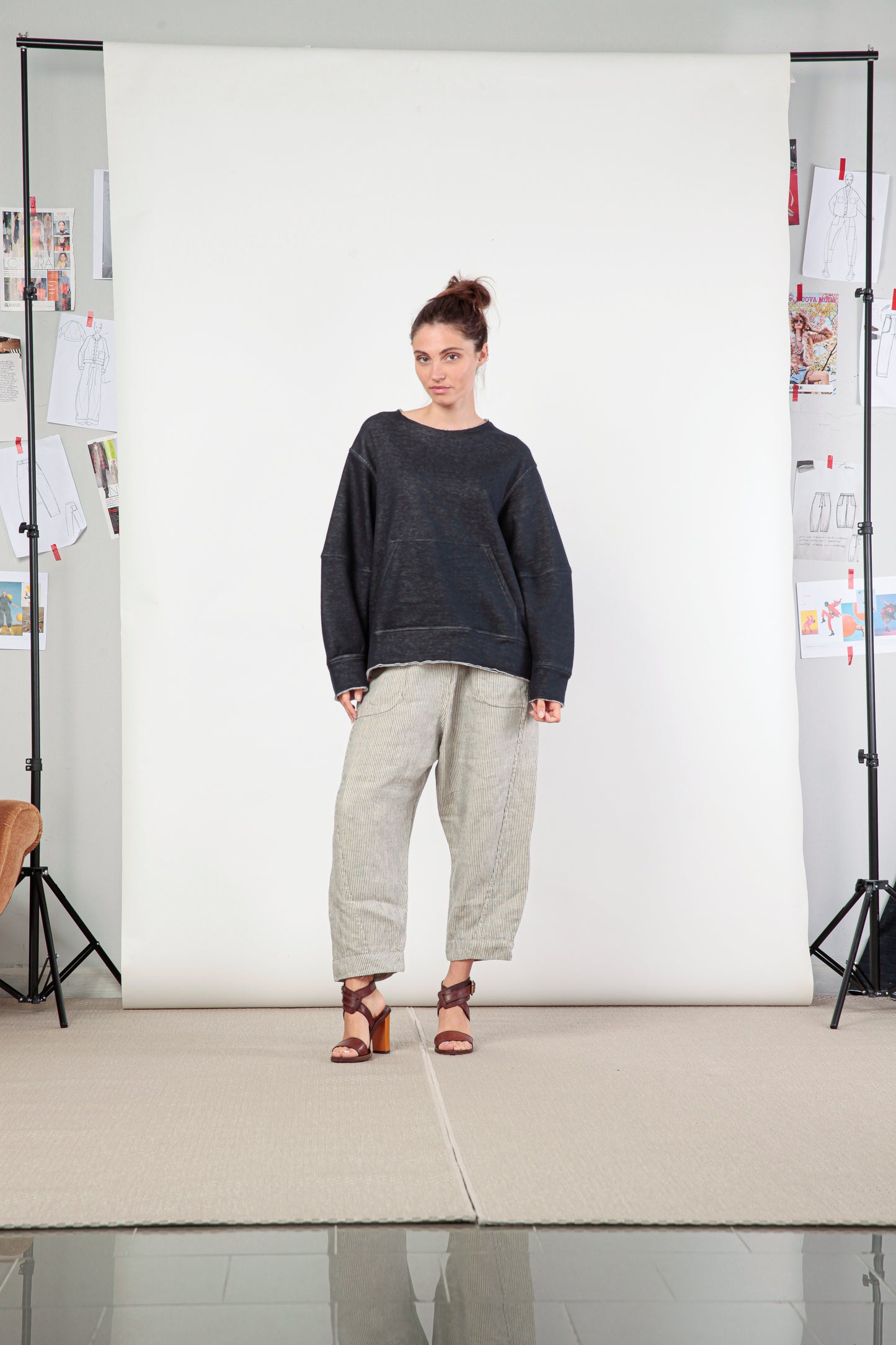 Re:form Felpa girocollo over Double - face