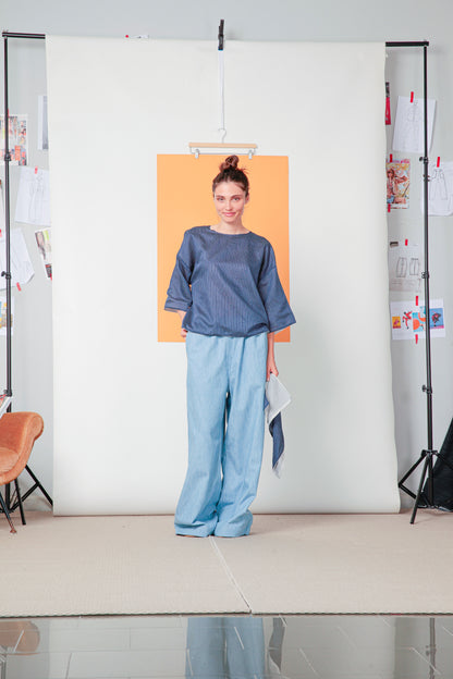 Pantalone Palazzo Mod. Re:lax double face