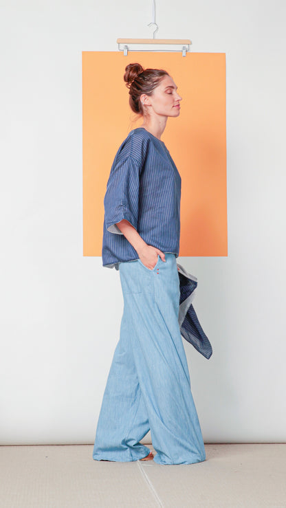 Pantalone Palazzo Mod. Re:lax double face