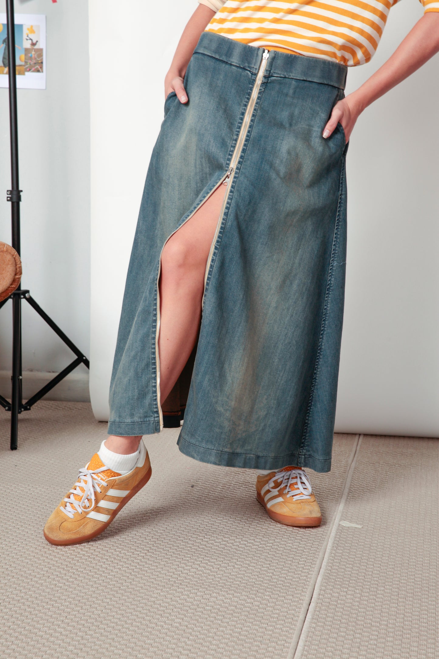 Re:mira gonna in Denim double-face
