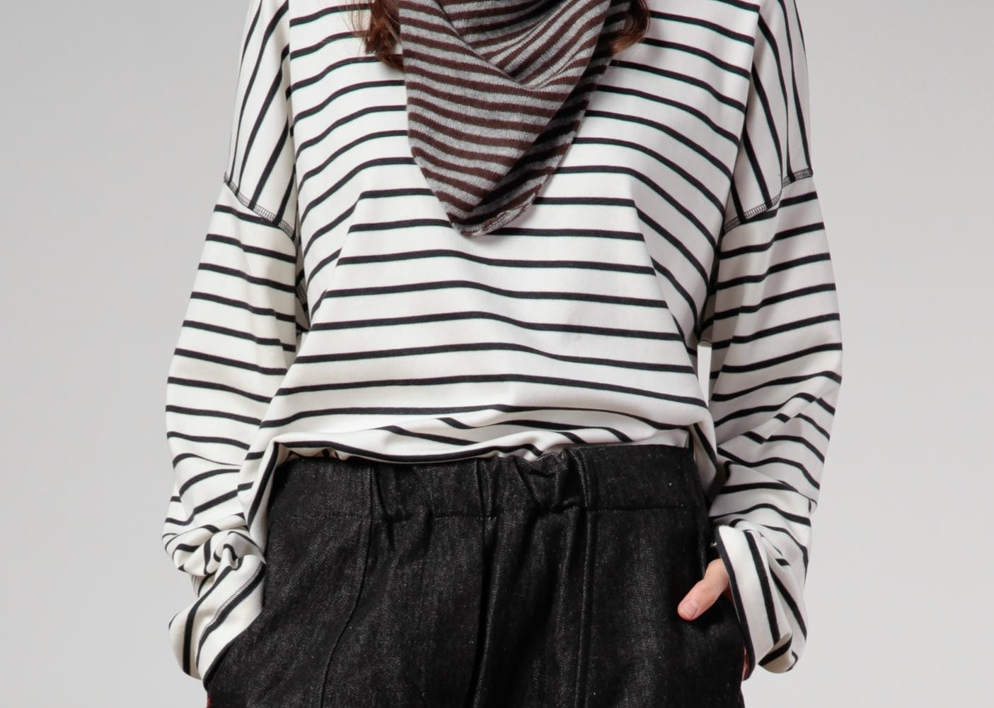 Re:alista T-shirt rigata Double-face